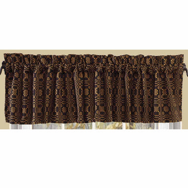 Black Mustard Lover㦙??S Knot Jacquard Valance Lined VL130011 - The Fox Decor